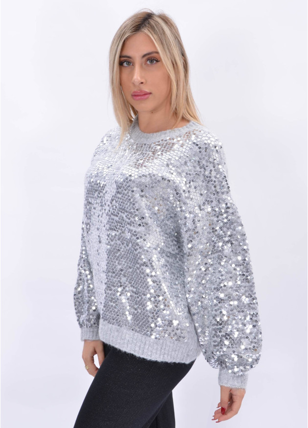 Maglia con paillettes